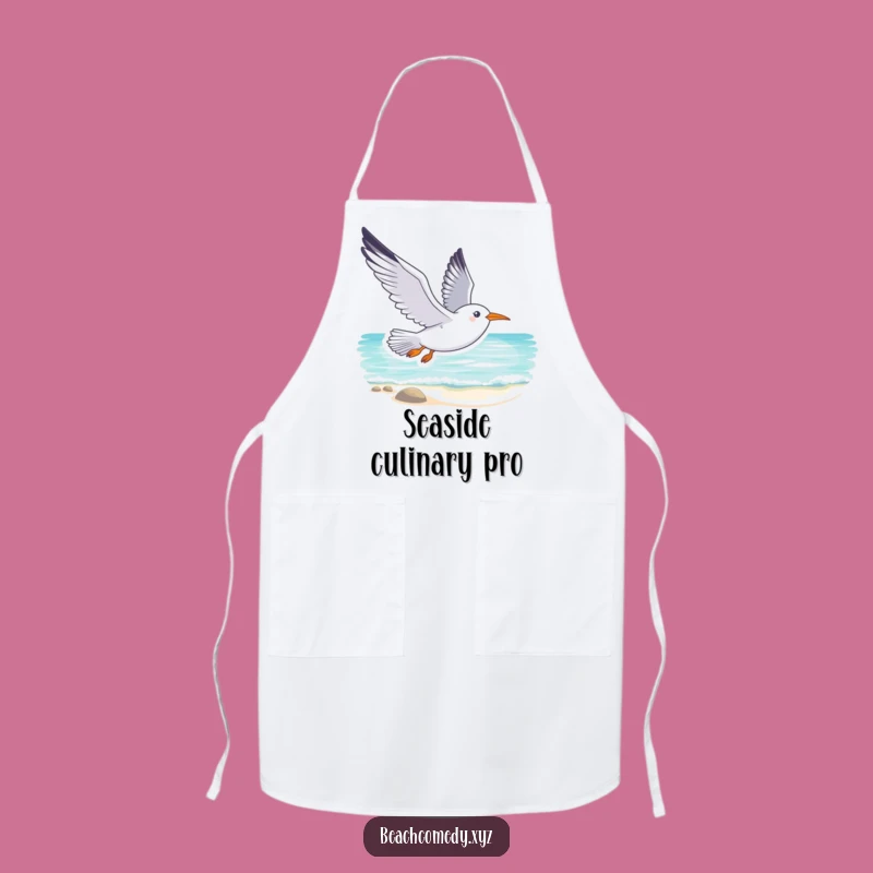 Funny Seagull Apron: Kitchen Soaring Chef Accessory Funny Gift