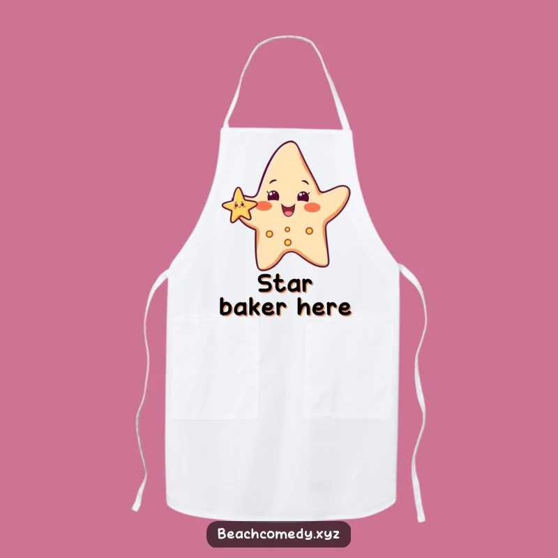 Funny Starfish Apron: Cheerful Kitchen Greeting Wear, Perfect Funny Gift