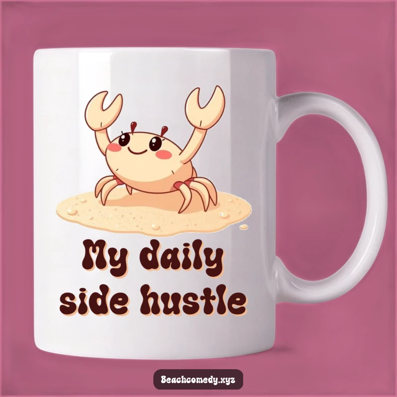 Funny Crab Mug: Sideways Scuttling Beach Buddy Funny Gift for Crab Lovers