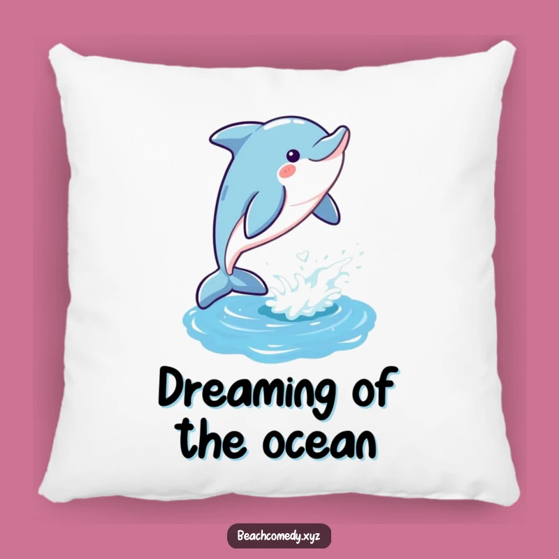Funny Dolphin Pillow: Cozy Leaping Ocean Accent Cushion Funny Gift