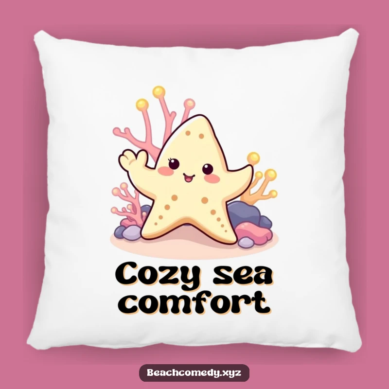 Funny Starfish Pillow: Cute Waving Tentacle Ocean Accent Cushion Funny Gift