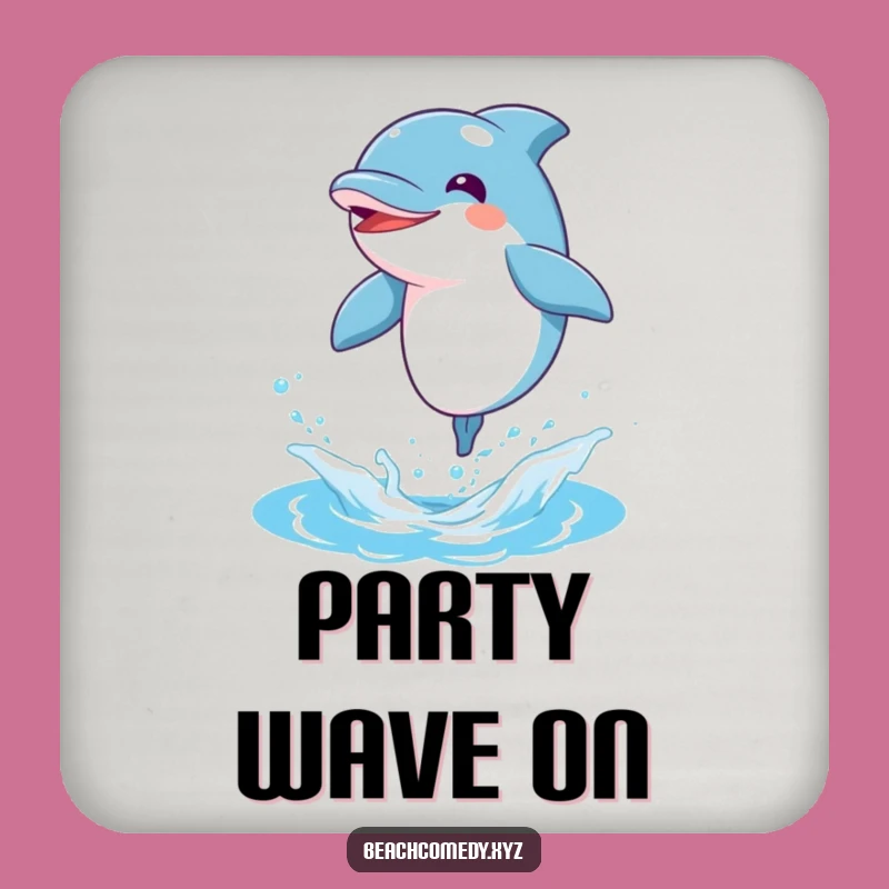 Funny Dolphin Coaster: Joyful Leaping Protector, Perfect Funny Gift