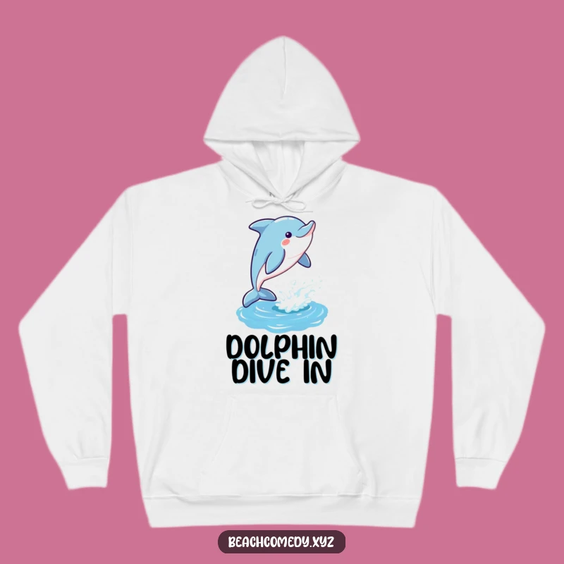 Funny Dolphin Hoodie: Cozy Leaping Ocean Comfort Funny Gift for All