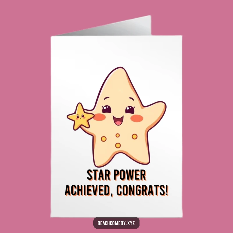 Starfish Congrats Card: Free Printable Waving Design for a Funny Achievement Gift