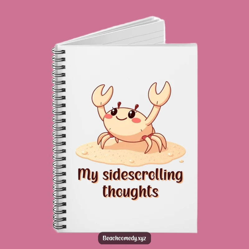 Funny Crab Notebook: Sideways Scuttler Journal for Beach Lovers Funny Gift