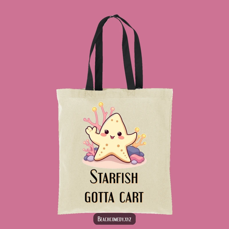 Funny Starfish Tote Bag: Cute Waving Tentacle Beach Carryall Funny Gift
